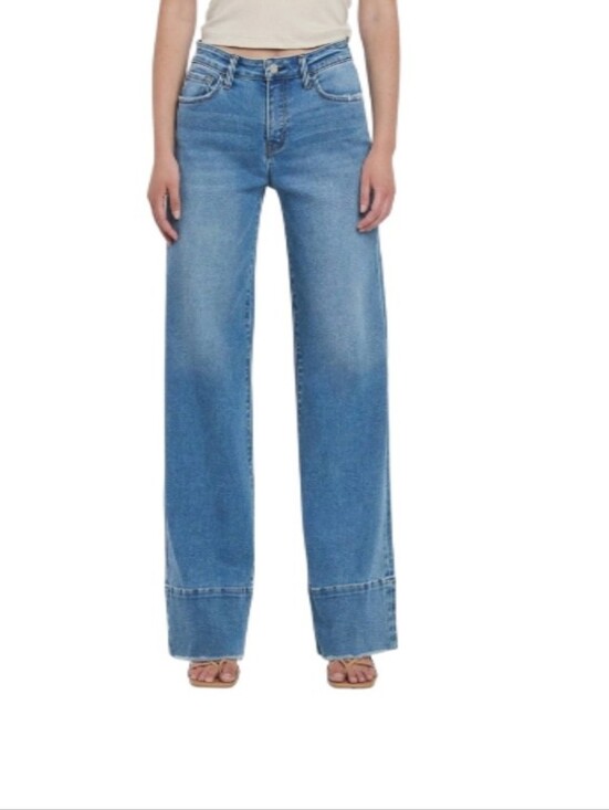 Vervet Denim - Vervet Olivia Wide-Leg High Waisted Denim Jeans